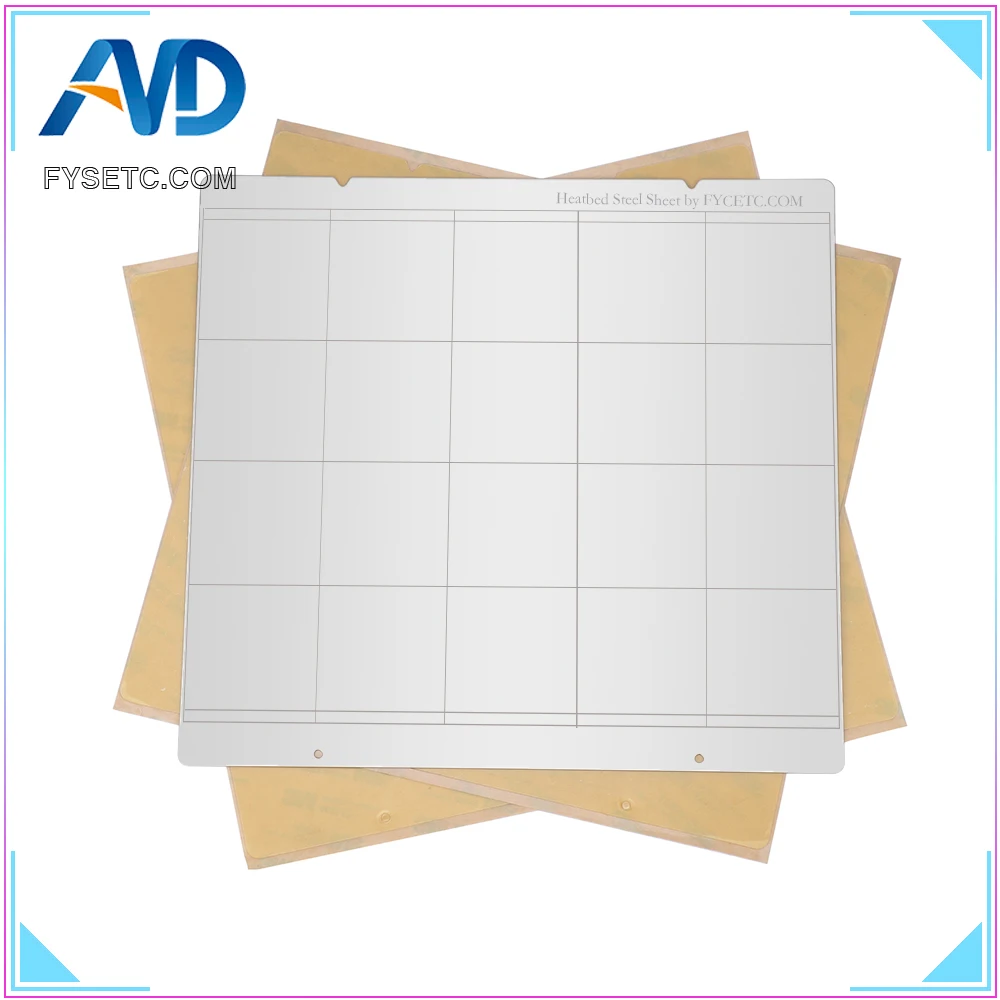MK52 Printing Buildplate 220x220mm Spring Steel Sheet Heat Bed Platform