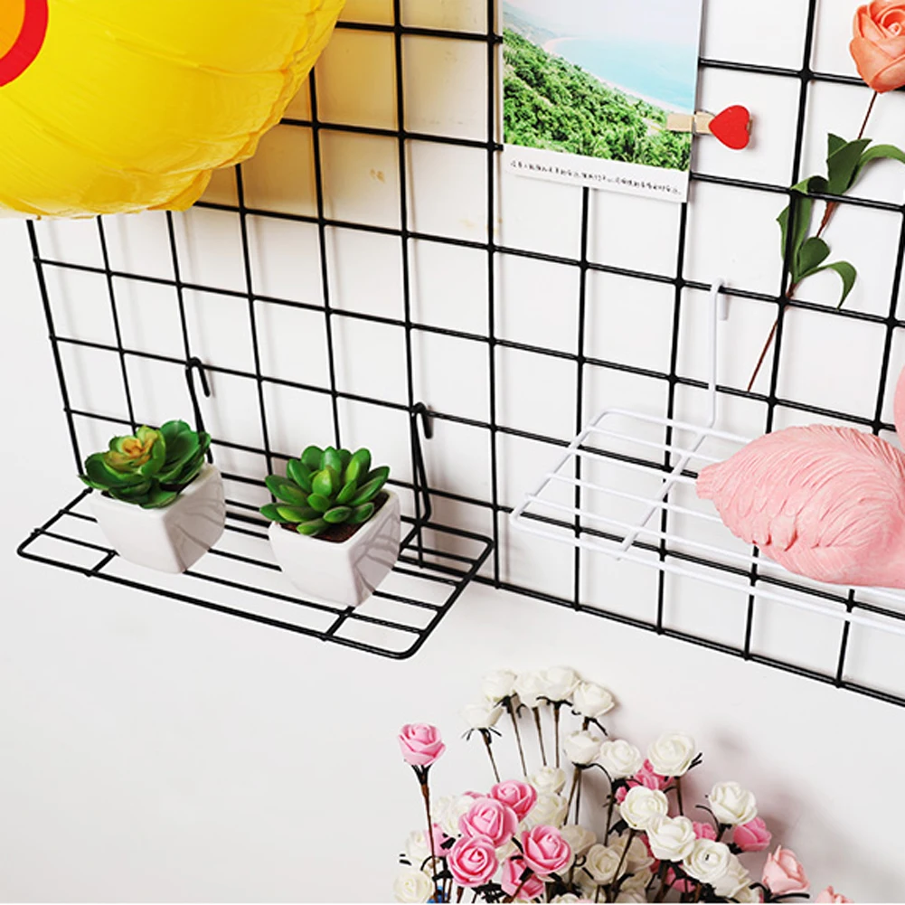 Photo Display Panel Iron Wire Wall Mounted Storage Rack Flower Pot Home Decor Hanging Tray Hook Durable Grid Dolls Bedroom
Photo Display Panel Iron Wire Wall Mounted Storage Rack Flower Pot Home Decor Hanging Tray Hook Durable Grid Dolls Bedroom