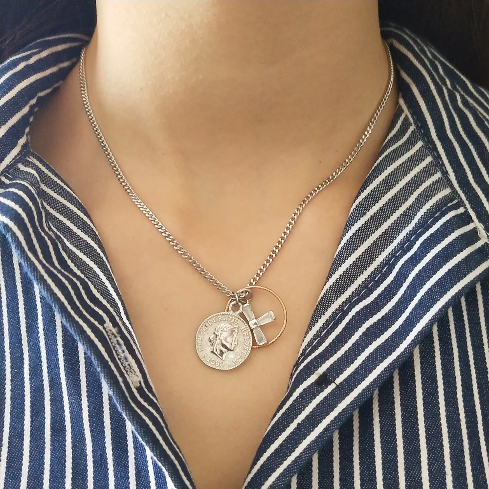Authentic 925 Sterling silver personality portrait face coin zircon pendants necklace Fine Jewelry XLx306
Authentic 925 Sterling silver personality portrait face coin zircon pendants necklace Fine Jewelry XLx306