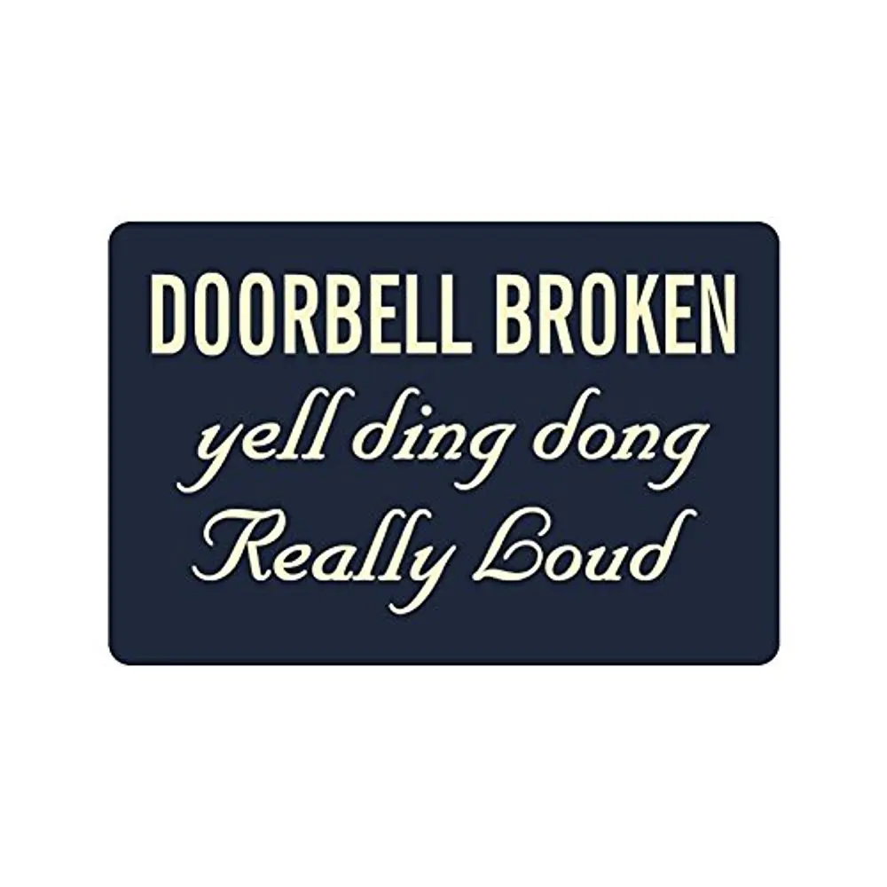 Memory Home Hot Funny Saying & Quotes:Doorbell Broken Yell Ding Dong Really Loud Entrance Indoor/Outdoor Floor Mat Doormat 
Memory Home Hot Funny Saying & Quotes:Doorbell Broken Yell Ding Dong Really Loud Entrance Indoor/Outdoor Floor Mat Doormat