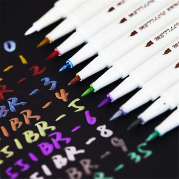 STA New 10 Colors Metallic Marker Pen Diy Scrapbooking Crafts Soft Brush Pen Art Marker Pen For Stationery School Supplies
STA New 10 Colors Metallic Marker Pen Diy Scrapbooking Crafts Soft Brush Pen Art Marker Pen For Stationery School Supplies