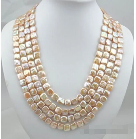 100"12mm square pink freshwater pearl necklace ^^^@^Noble style Natural Fine jewe FREE SHIPPING
100"12mm square pink freshwater pearl necklace ^^^@^Noble style Natural Fine jewe FREE SHIPPING
