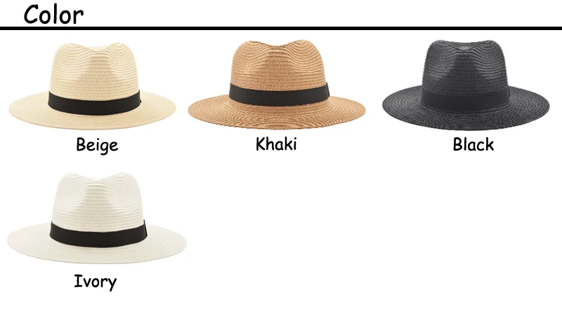 4 colors panama hats