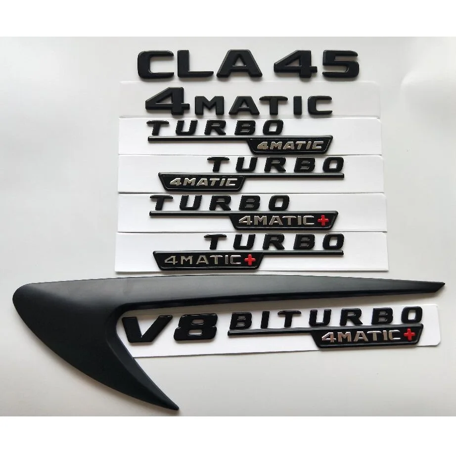 Black Letters CLA45 V8 BITURBO TURBO 4MATIC+ Fender Trunk Tailgate Emblem Emblems Badges Badge for Mercedes Benz AMG C117 X117
Black Letters CLA45 V8 BITURBO TURBO 4MATIC+ Fender Trunk Tailgate Emblem Emblems Badges Badge for Mercedes Benz AMG C117 X117