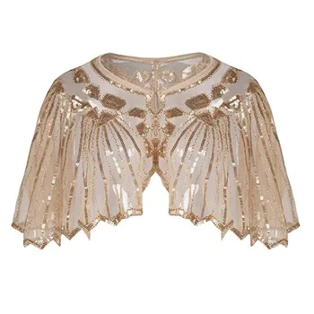 Sequined Shawl Women's 1920s Shawl Wrap Art Deco Beaded Sequin Beaded Party Deco Evening Cape Bolero Front Flapper Cover up
Sequined Shawl Women's 1920s Shawl Wrap Art Deco Beaded Sequin Beaded Party Deco Evening Cape Bolero Front Flapper Cover up