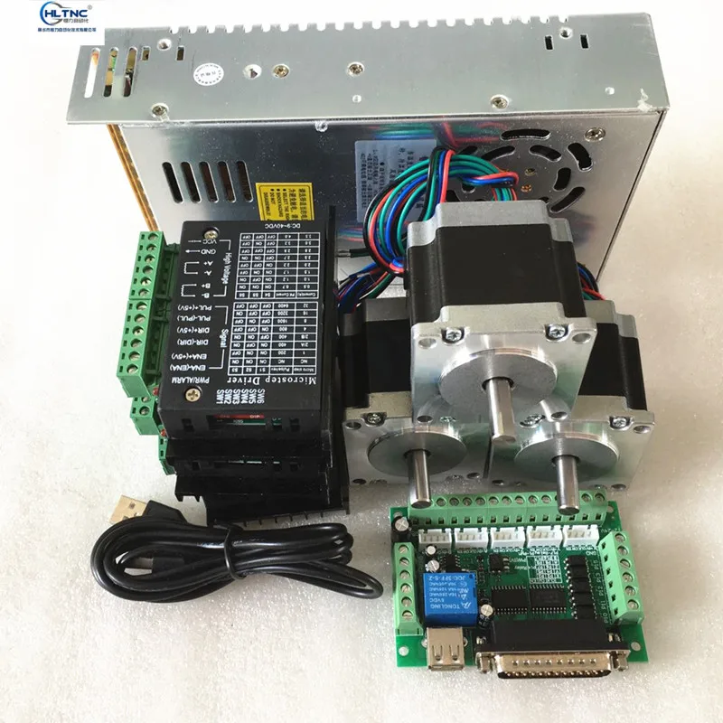 3 Axis CNC Router motor Kit:3pcs Nema23 255 Oz-in stepper motor with TB6600 driver +1 interface board + 350W 36V power supply
3 Axis CNC Router motor Kit:3pcs Nema23 255 Oz-in stepper motor with TB6600 driver +1 interface board + 350W 36V power supply