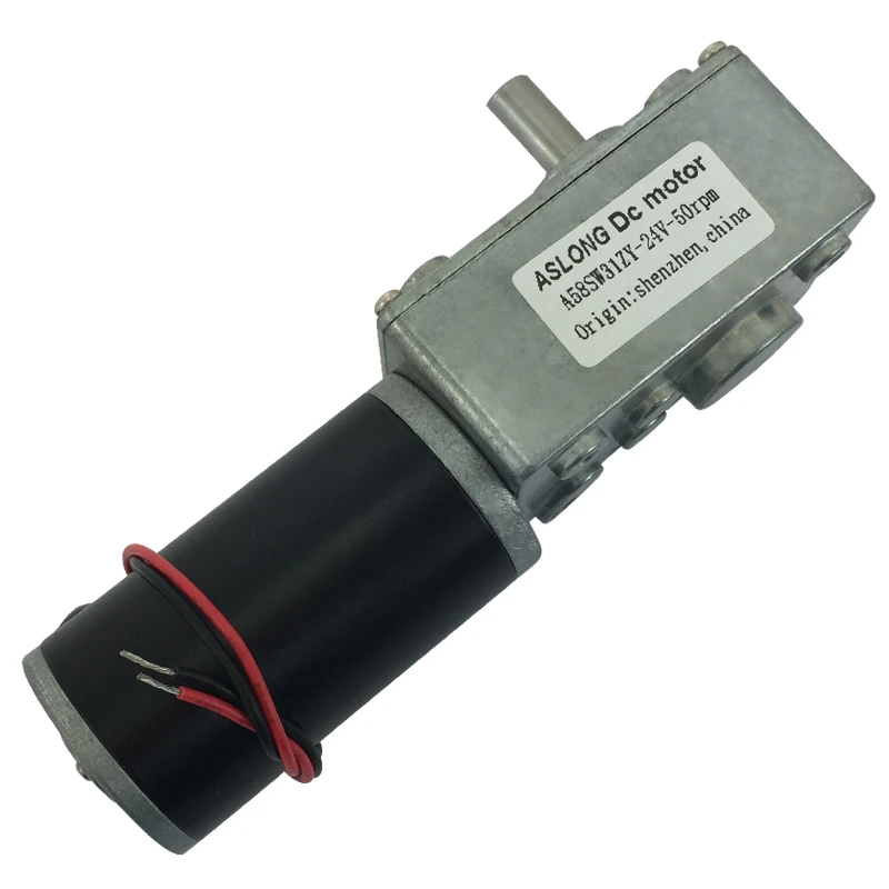 A58SW31ZY Worm Geared Motor Large Torque Robot with Self-locking Geared Motor 12V-24V 7RPM-470RPM LF1
A58SW31ZY Worm Geared Motor Large Torque Robot with Self-locking Geared Motor 12V-24V 7RPM-470RPM LF1