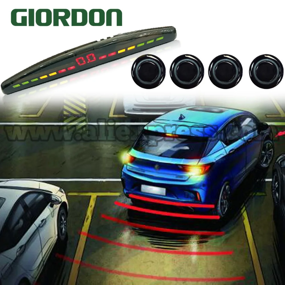 Black Car Parking Sensors Car-detector Alarm Black white Grey LED display Digital probe, no false alarm, safety reversing
Black Car Parking Sensors Car-detector Alarm Black white Grey LED display Digital probe, no false alarm, safety reversing