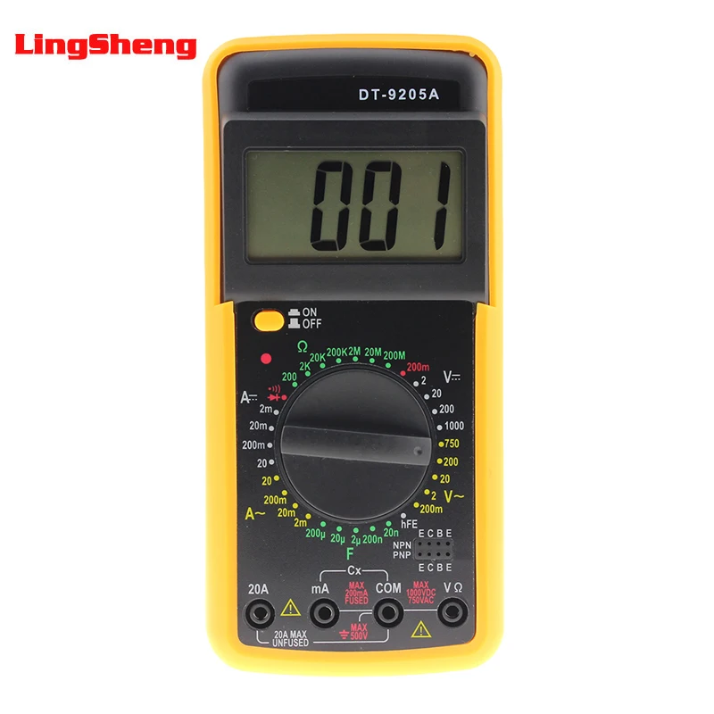 DT9205A AC DC LCD Display Professional Electric Handheld Tester Meter Digital Multimeter Multimetro Ammeter Multitester
DT9205A AC DC LCD Display Professional Electric Handheld Tester Meter Digital Multimeter Multimetro Ammeter Multitester