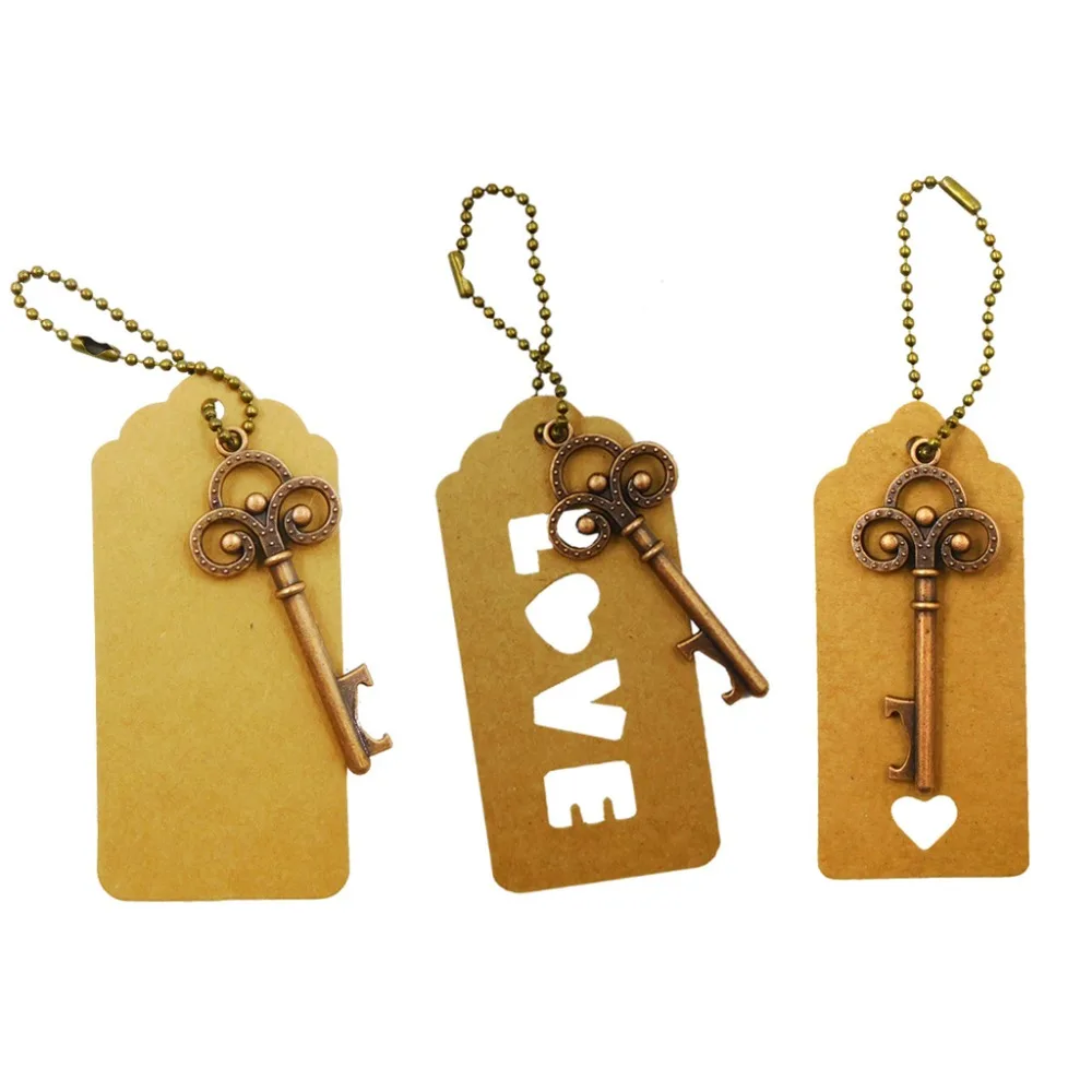 Wedding Souvenirs Key Shape Beer Bottle Opener+Tags Vintage Retro Keychain Opener Key Ring Metal Bronze Portable Gifts for Guest
Wedding Souvenirs Key Shape Beer Bottle Opener+Tags Vintage Retro Keychain Opener Key Ring Metal Bronze Portable Gifts for Guest