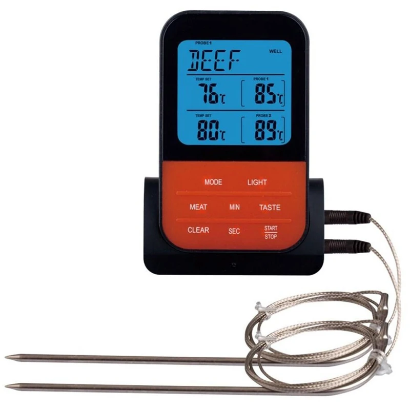 Wireless Waterproof Bbq Thermometer Digital Cooking Meat Food Oven Grilling Thermometer With Timer Function
Wireless Waterproof Bbq Thermometer Digital Cooking Meat Food Oven Grilling Thermometer With Timer Function