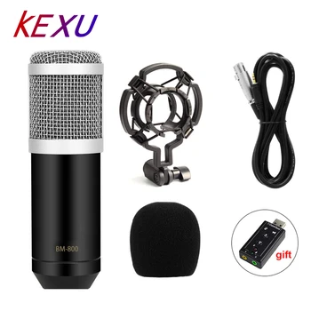 KEXU Professional LEIHAO BM-800 bm800 Condenser Sound Recording Microphone with Shock Mount for Radio Braodcasting Singing Mic
KEXU Professional LEIHAO BM-800 bm800 Condenser Sound Recording Microphone with Shock Mount for Radio Braodcasting Singing Mic
