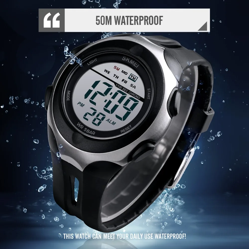 

SKMEI Fashion Watches Sport Watch Men Digital Wristwatches Weekdisplay Alarm 50M Waterproof Man Watches Erkek Kol Saati 2019 New