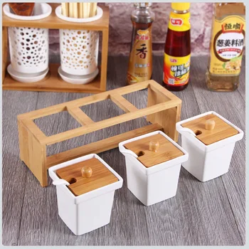 3pcs/set Ceramic Wood Seasoning Tools Herb Spice Condiment Can Box Container Spoons Cover Case Kitchen Gadgets Home Accessories
3pcs/set Ceramic Wood Seasoning Tools Herb Spice Condiment Can Box Container Spoons Cover Case Kitchen Gadgets Home Accessories