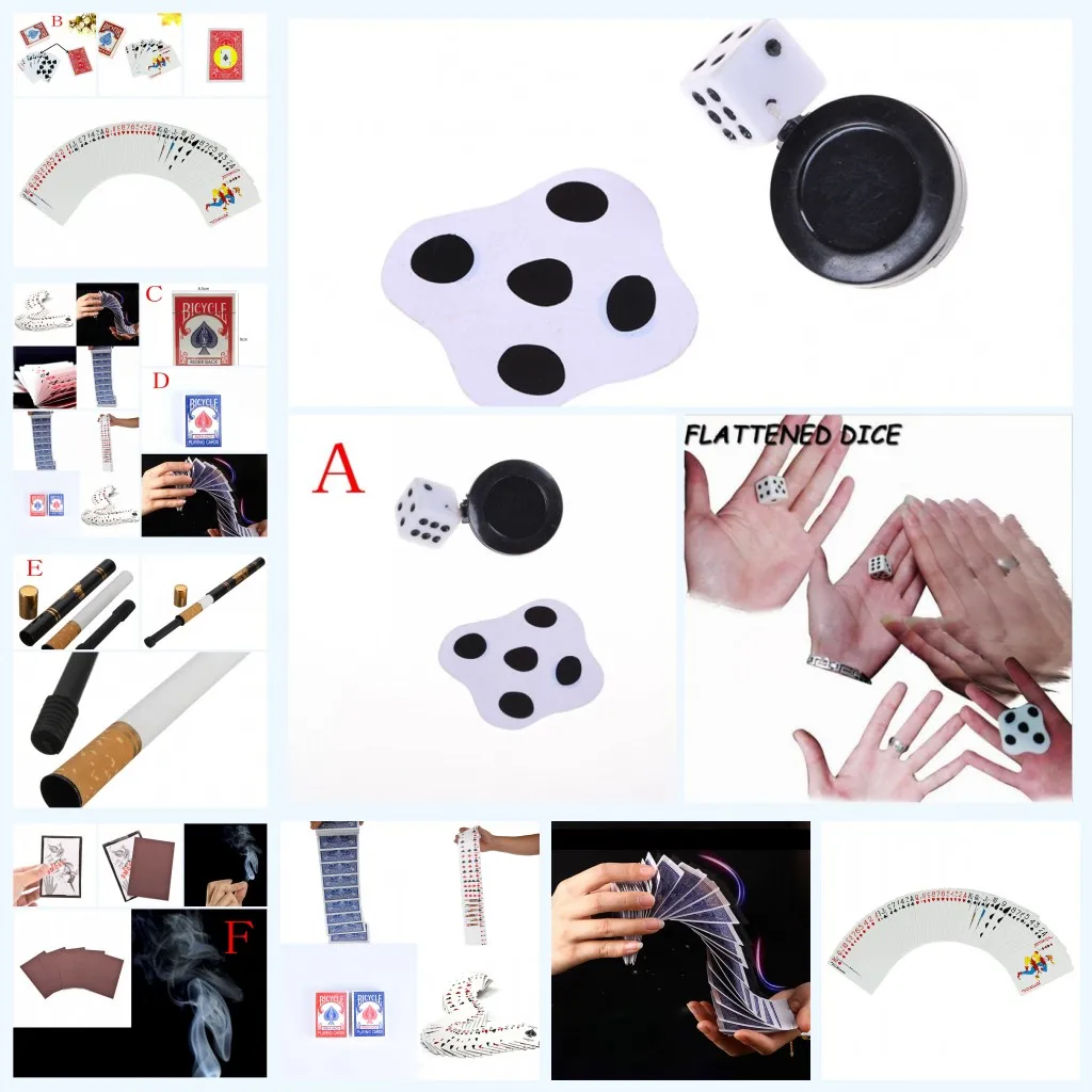 2019 New 1 Set Magic Trick Props Flat Dice Cards Shrinking Smoking Close-up Magic Trick Toys Party Fun Game Show Tools
2019 New 1 Set Magic Trick Props Flat Dice Cards Shrinking Smoking Close-up Magic Trick Toys Party Fun Game Show Tools