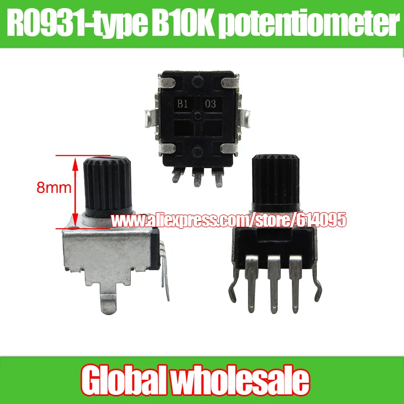20pcs adjustable potentiometer handle B103 / R0931-type single B10K potentiometer / length 8mm flower axis high-quality potentio
20pcs adjustable potentiometer handle B103 / R0931-type single B10K potentiometer / length 8mm flower axis high-quality potentio
