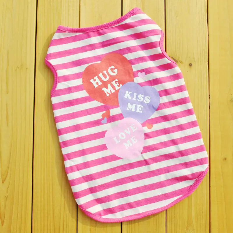 New Summer Pet Dog Vests Pink Purple Stripe Cotton Vest Cute T-Shirt Clothes Coat Cothing For Small Dogs Cat Puppy Size XS-L
New Summer Pet Dog Vests Pink Purple Stripe Cotton Vest Cute T-Shirt Clothes Coat Cothing For Small Dogs Cat Puppy Size XS-L
