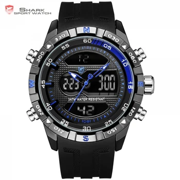 Fashion Hooktooth SHARK Brand Business Men Clock Digital Auto Date Alarm Stopwatch Chronograph Black Running Sport Watch /SH600
Fashion Hooktooth SHARK Brand Business Men Clock Digital Auto Date Alarm Stopwatch Chronograph Black Running Sport Watch /SH600