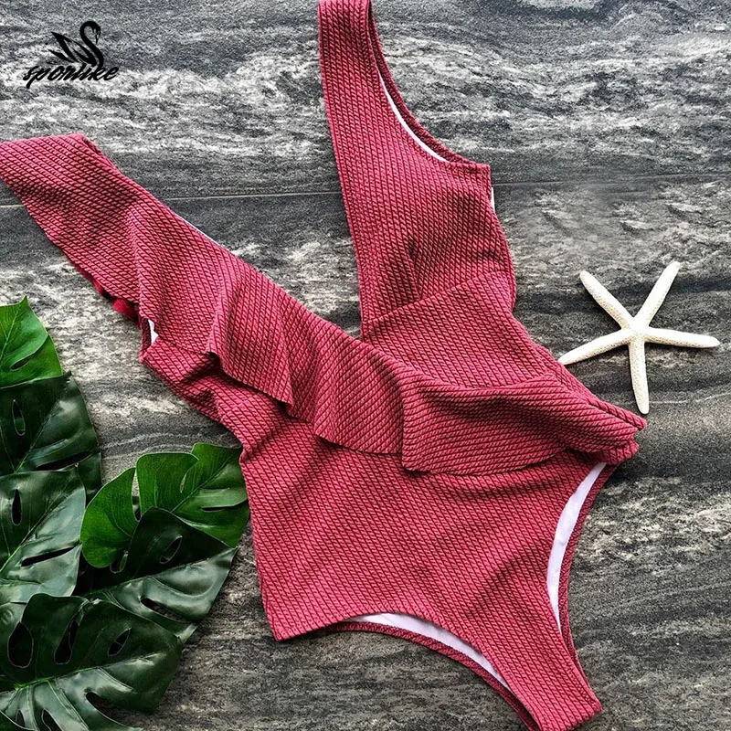 2019 Sexy Ruffle One Piece Swimsuit Women Bathing Suit Push Up Swimwear Bandage Swimming Suit For Women Beachwear Swim
2019 Sexy Ruffle One Piece Swimsuit Women Bathing Suit Push Up Swimwear Bandage Swimming Suit For Women Beachwear Swim
