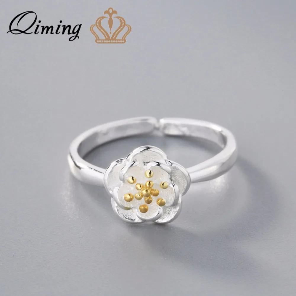 QIMING Floral Ring Best Friends Rings For Women Beautiful Fashion Flower Rings Engagement Gift Ring Silver Jewelry
QIMING Floral Ring Best Friends Rings For Women Beautiful Fashion Flower Rings Engagement Gift Ring Silver Jewelry