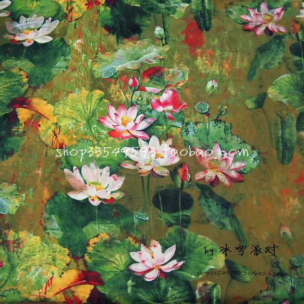 140X100cm Oil Painting Style Lotus Pond Green Cotton Fabric Woman Clothes Cushion Cover Table Cloth Curtain DIY-AFCK601
140X100cm Oil Painting Style Lotus Pond Green Cotton Fabric Woman Clothes Cushion Cover Table Cloth Curtain DIY-AFCK601