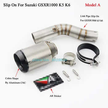 GSXR1000 Slip On Exhaust Kit For Suzuki GSXR 1000 K5 K6 Motorcycle Modified Muffler Set Escape & Middle Link Pipe Sticker Carbon
GSXR1000 Slip On Exhaust Kit For Suzuki GSXR 1000 K5 K6 Motorcycle Modified Muffler Set Escape & Middle Link Pipe Sticker Carbon