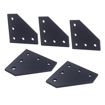 3D Printer 90 Degree 60 x 60 x 4MM L type with 5 Hole Black Joining Plates for CNC 2020 V-slot Aluminum Profiles Pack of 5
3D Printer 90 Degree 60 x 60 x 4MM L type with 5 Hole Black Joining Plates for CNC 2020 V-slot Aluminum Profiles Pack of 5