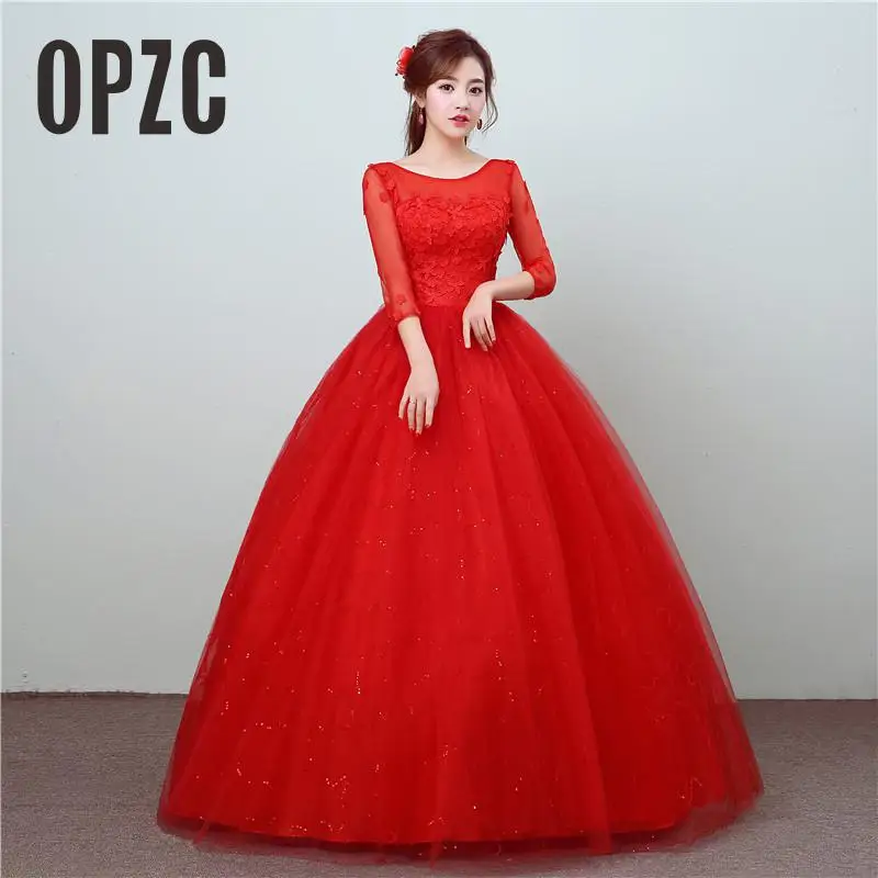 Wedding dress 2018 New Arrival Korean Stlye Fashion Simple Lace Three Quarter Sleeve Flower Red Bridal Gowns Vestidos De Novia
Wedding dress 2018 New Arrival Korean Stlye Fashion Simple Lace Three Quarter Sleeve Flower Red Bridal Gowns Vestidos De Novia