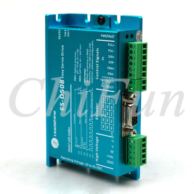 Freeshipping Original Leadshine Easy Servo Drive ES-D508 CNC DSP Closed-Loop Stepper Drive 8A 20-50VDC
Freeshipping Original Leadshine Easy Servo Drive ES-D508 CNC DSP Closed-Loop Stepper Drive 8A 20-50VDC