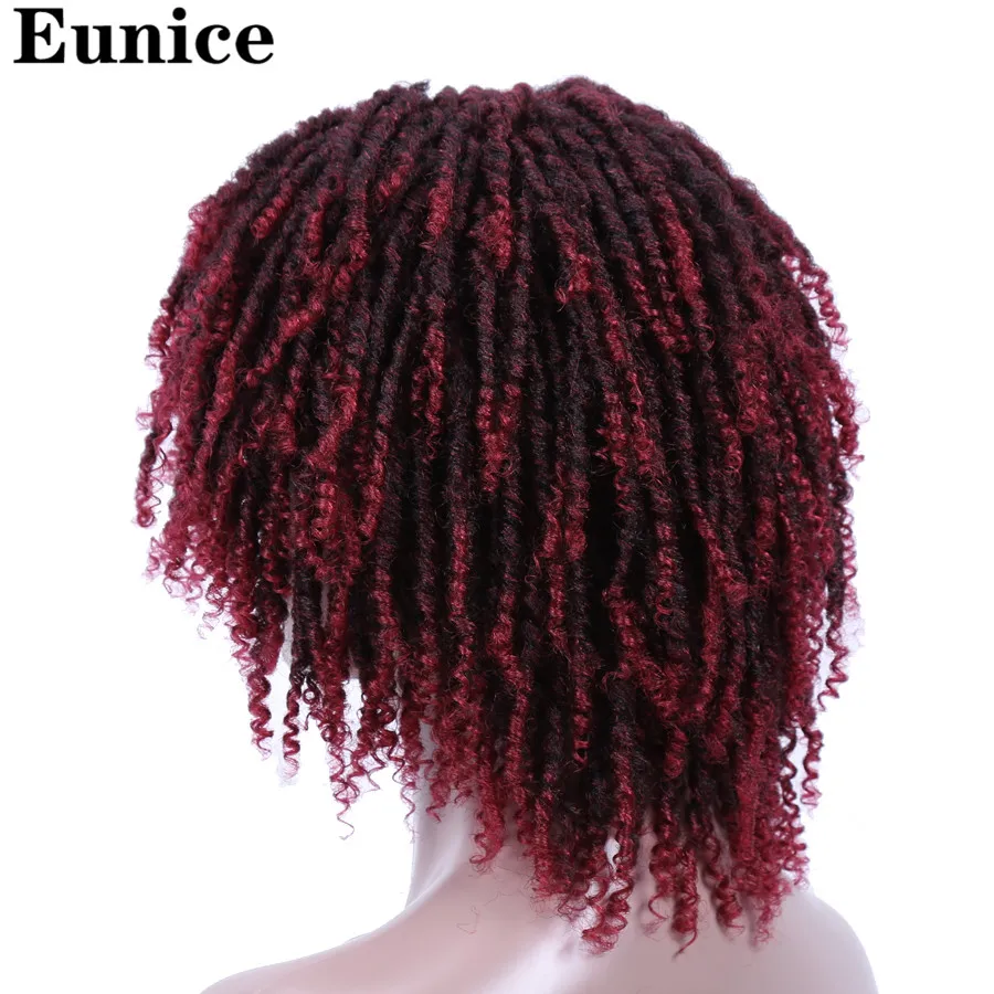 Короткие синтетические парики для женщин Eunice 14 ''мягкие дреды волосы парик Ombre