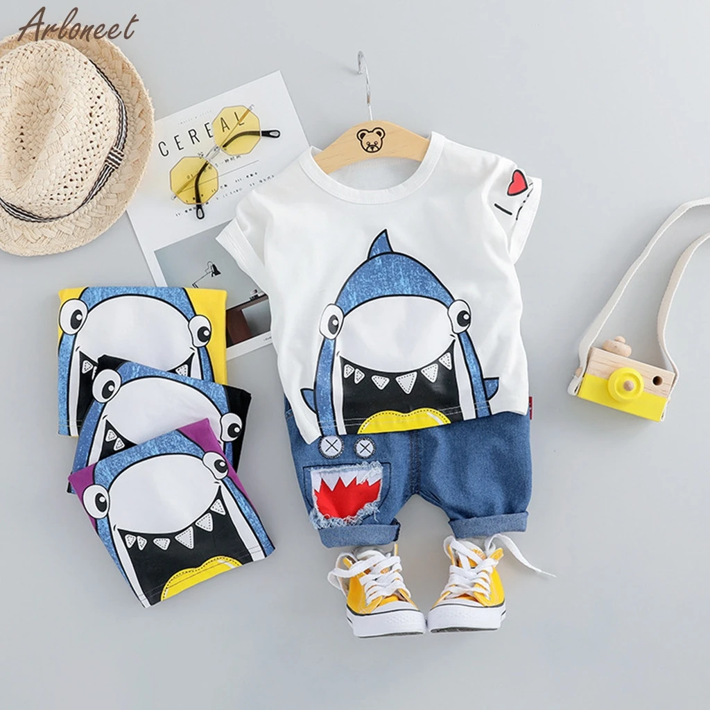 Toddler Baby Kids Boys Cartoon Shark Tops Short Pants Casual Outfits Set Outfits Kids Outfits Fashion Short Summer 2019 NEW
Toddler Baby Kids Boys Cartoon Shark Tops Short Pants Casual Outfits Set Outfits Kids Outfits Fashion Short Summer 2019 NEW