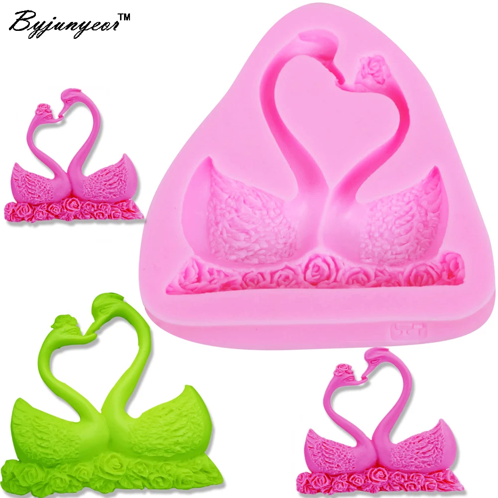 Byjunyeor M176 Two Swan Rose Shape 3D Fondant Silicone Mold Candle Chocolate Sope Moulds Sugar Craft Tools Bakeware
Byjunyeor M176 Two Swan Rose Shape 3D Fondant Silicone Mold Candle Chocolate Sope Moulds Sugar Craft Tools Bakeware
