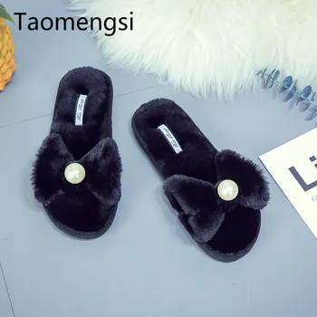 Taomengsi new pearl hair slippers women's winter slippers floor slippers summer air conditioning slippers flat bottom EUR 35-40
Taomengsi new pearl hair slippers women's winter slippers floor slippers summer air conditioning slippers flat bottom EUR 35-40