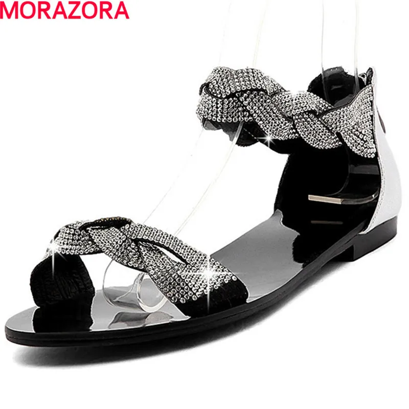 MORAZORA new women sandals genuine leather rhinestone sweet summer top quality shoes woman fashion shoes size 34-40
MORAZORA new women sandals genuine leather rhinestone sweet summer top quality shoes woman fashion shoes size 34-40