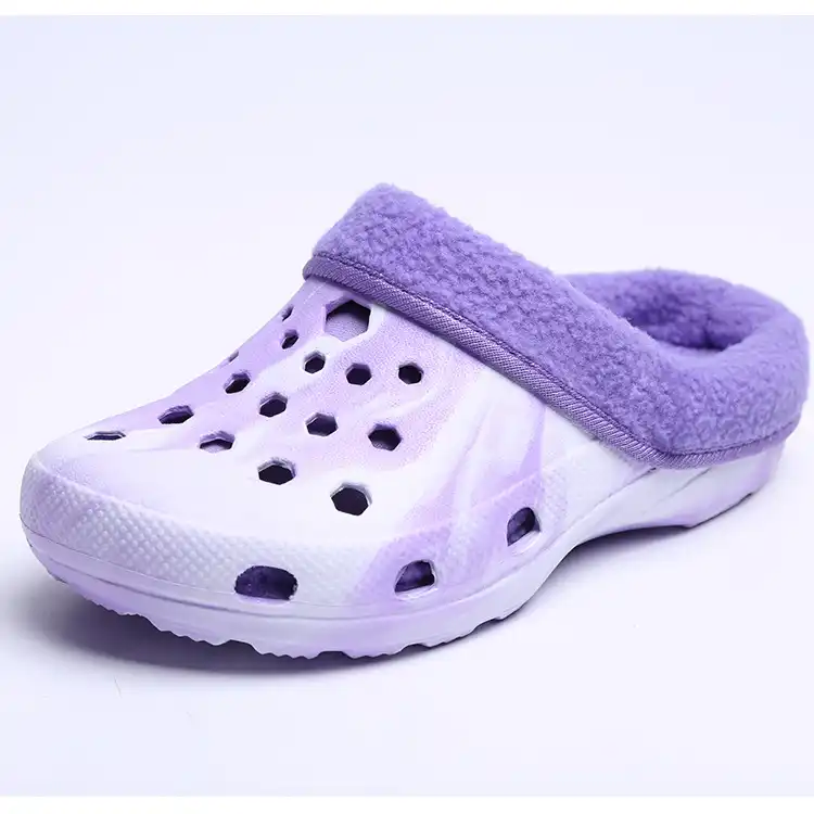 boys lined crocs