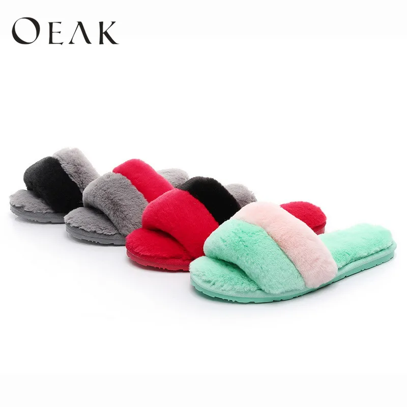 Oeak Women Mixed Color Slipper Flip Flop Sandal Womens Casual Slippers Zapatos Mujer Ladies Slip On Fluffy Faux Fur Flat
Oeak Women Mixed Color Slipper Flip Flop Sandal Womens Casual Slippers Zapatos Mujer Ladies Slip On Fluffy Faux Fur Flat