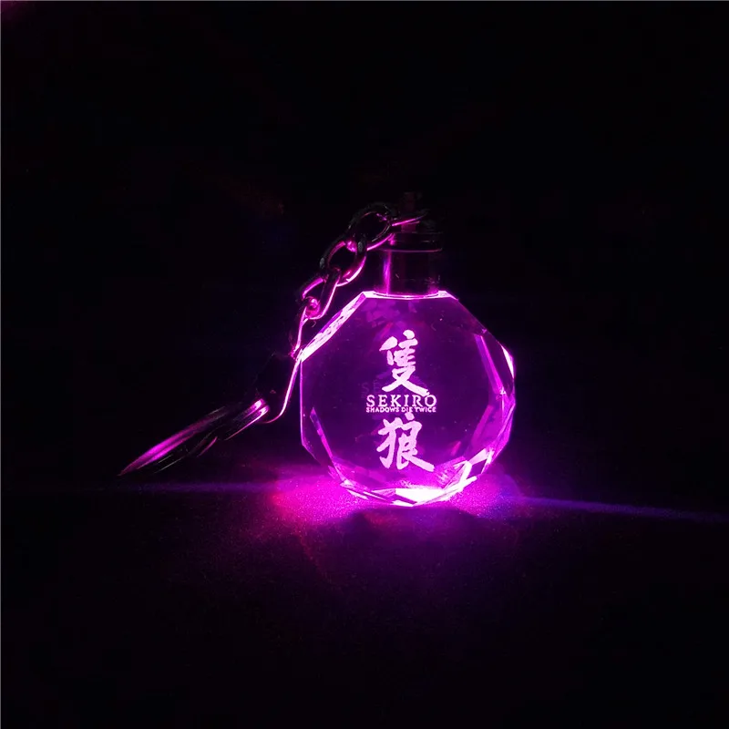 Sekiro Crystal Key Chain Laser Engraved Colorful LED Light Key Ring Glass Keychain Decoration Accessories Pendant Gift
Sekiro Crystal Key Chain Laser Engraved Colorful LED Light Key Ring Glass Keychain Decoration Accessories Pendant Gift