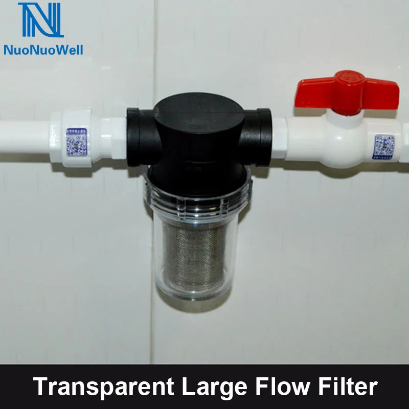 NuoNuoWell 1/2'' 3/4'' 1'' Visible Transparent Water Pipe Pre-Filter Large Flow Garden Irrigation Connector 40mesh Filter Net
NuoNuoWell 1/2'' 3/4'' 1'' Visible Transparent Water Pipe Pre-Filter Large Flow Garden Irrigation Connector 40mesh Filter Net