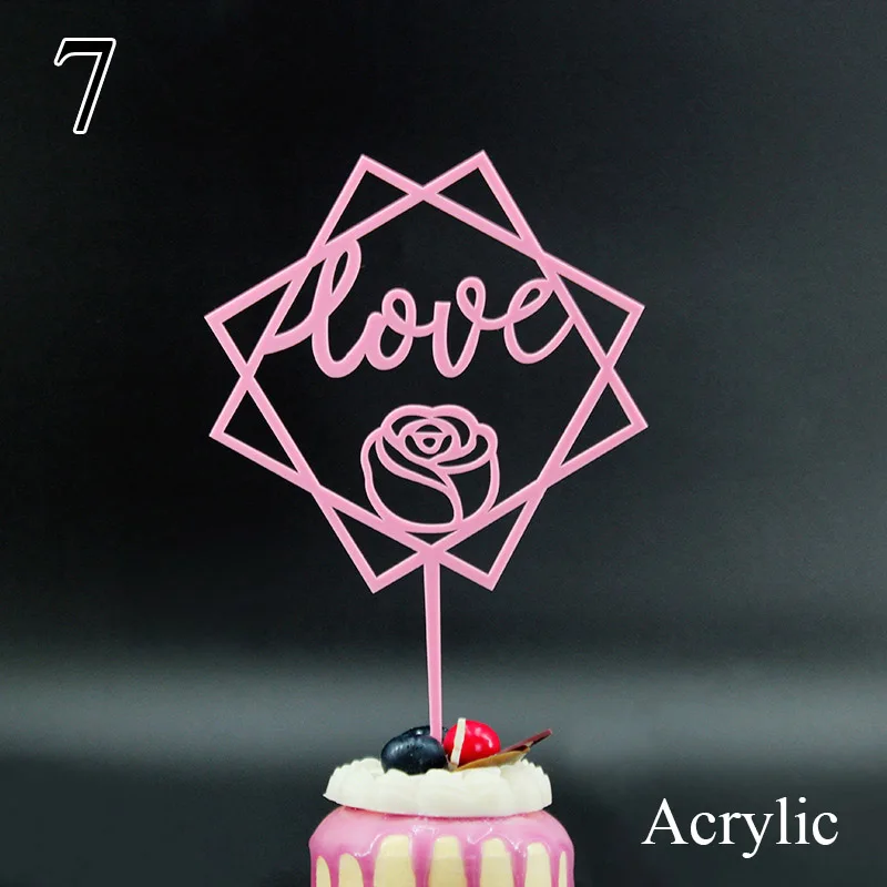 happy birthday paper flag cake toppers party supplies shiny