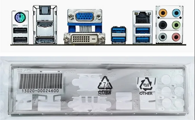 1PCS IO BACK PLATE FOR P7H55-M