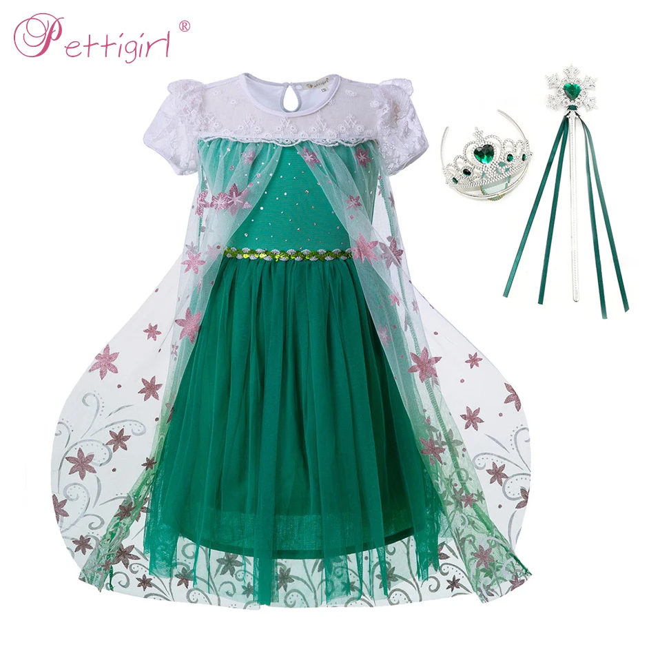 Pettigirl Elsa Anna Girl Party Dress With Flower Cape Puff Sleeve Green Princess Dresses Fancy Cosplay Cosplay Costume GD50613-4
Pettigirl Elsa Anna Girl Party Dress With Flower Cape Puff Sleeve Green Princess Dresses Fancy Cosplay Cosplay Costume GD50613-4