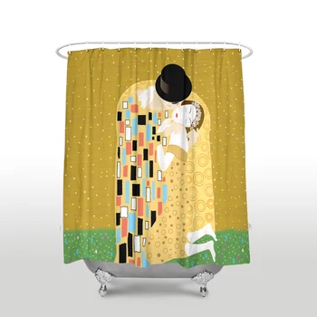 New Waterproof Gustav Klimt the Kiss Printed Shower Curtain with Hooks Polyester Fabric Bathroom Curtains for Home Decorations
New Waterproof Gustav Klimt the Kiss Printed Shower Curtain with Hooks Polyester Fabric Bathroom Curtains for Home Decorations