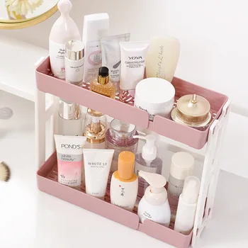 Makeup Organizer Cosmetics Plastic Storage Holder Make Up Storage Rack Multifunction Holder For Bathroom Shelf Kitchen Stand
Makeup Organizer Cosmetics Plastic Storage Holder Make Up Storage Rack Multifunction Holder For Bathroom Shelf Kitchen Stand