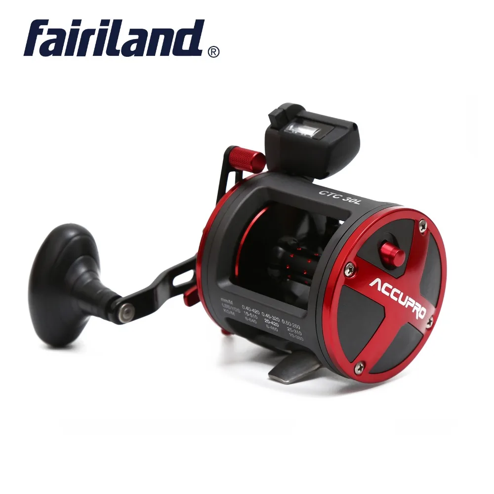 Fairiland 4BB Drum Trolling Reel with Digital Counter right Left hand 16Kg /35 lb Drag Power Boat Fishing Reel Saltwater reels
Fairiland 4BB Drum Trolling Reel with Digital Counter right Left hand 16Kg /35 lb Drag Power Boat Fishing Reel Saltwater reels