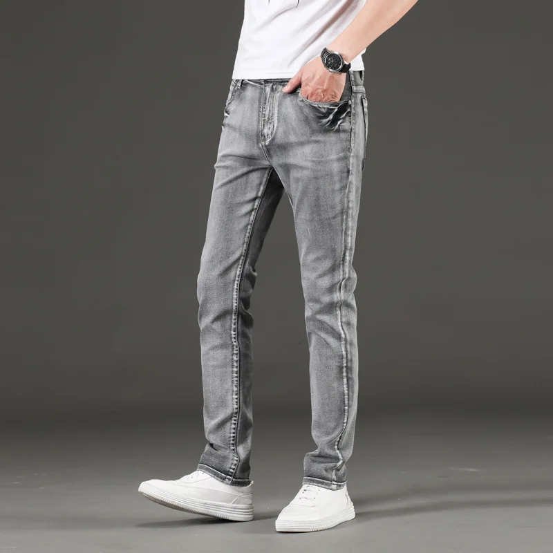 SHABIQI Brand Stretch Men Jeans Luxury Men's Denim Trousers Slim Straight Gray Gentleman Mens Jeans Plus Size 40 42 44 46
SHABIQI Brand Stretch Men Jeans Luxury Men's Denim Trousers Slim Straight Gray Gentleman Mens Jeans Plus Size 40 42 44 46
