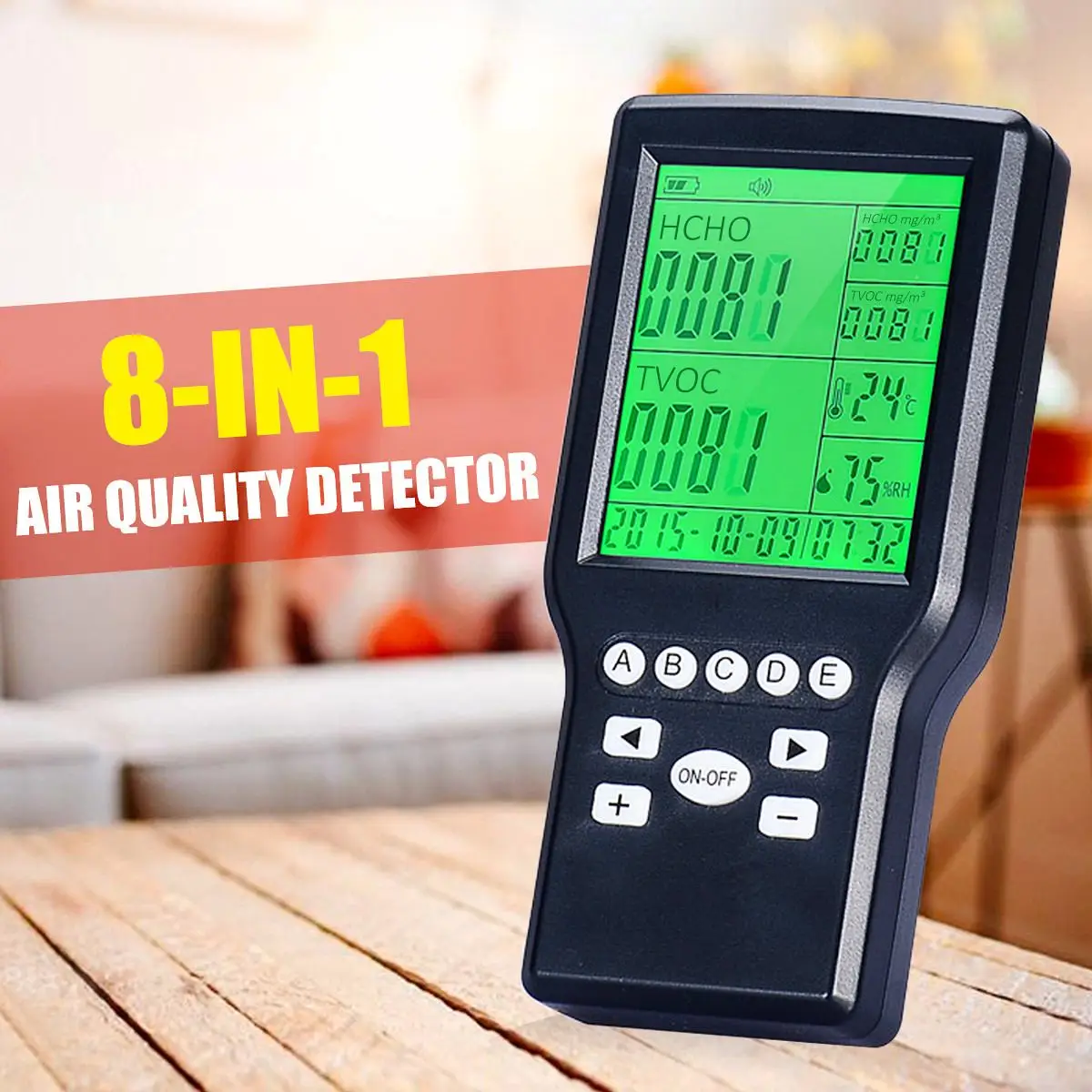 New LCD Display Mini Air Quality Monitor Portable Household HCHO TVOC Temperature Humidity Tester Detector Meter Diagnostic Tool
New LCD Display Mini Air Quality Monitor Portable Household HCHO TVOC Temperature Humidity Tester Detector Meter Diagnostic Tool