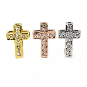 18K Gold Plated Micro Pave CZ Spacers Cross Metal Beads Pendant Accessories Fit For Christian Bracelet Jewelry DIY Jewelry Beads
18K Gold Plated Micro Pave CZ Spacers Cross Metal Beads Pendant Accessories Fit For Christian Bracelet Jewelry DIY Jewelry Beads