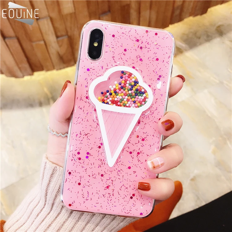 Eouine 3D Dynamic Ice Cream Phone Case For iphone X Case Fashion Glitter Bling Back Cover Lovely Cartoon Cases For iphoneX Capa
Eouine 3D Dynamic Ice Cream Phone Case For iphone X Case Fashion Glitter Bling Back Cover Lovely Cartoon Cases For iphoneX Capa