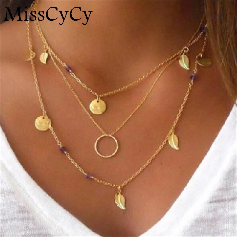 MissCyCy Gold Color Leaves Necklace for Women Multi Layer Leaf Steampunk Chokers Bohemian Chain Colar Feminino
MissCyCy Gold Color Leaves Necklace for Women Multi Layer Leaf Steampunk Chokers Bohemian Chain Colar Feminino