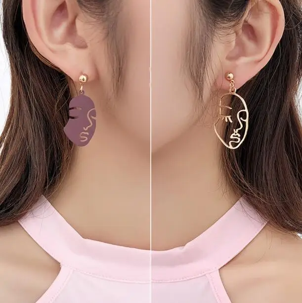 Europe Fashion vintage temperament personality asymmetrical people face mask female alloy earrings jewelry
Europe Fashion vintage temperament personality asymmetrical people face mask female alloy earrings jewelry